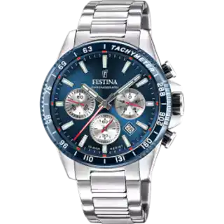 MONTRE FESTINA F20560/2 BLEU, BRACELET ACIER INOXYDABLE, HOMME