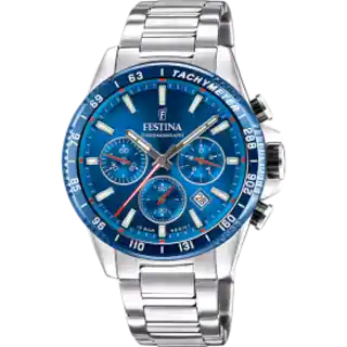 MONTRE FESTINA F20560/3 BLEU, BRACELET ACIER INOXYDABLE, HOMME