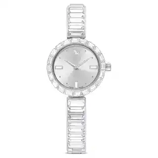 Montre Matrix Bangle, Bracelet en cristal, Ton argenté, Acier inoxydable