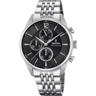 MONTRE FESTINA F20285/4 NOIR, BRACELET ACIER INOXYDABLE, HOMME