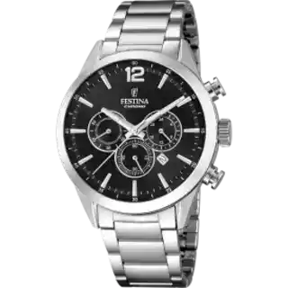 MONTRE FESTINA F20343/8 NOIR, BRACELET ACIER INOXYDABLE, HOMME