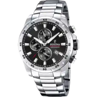 MONTRE FESTINA F20463/4 NOIR, BRACELET ACIER INOXYDABLE, HOMME