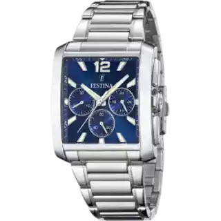 MONTRE FESTINA F20635/2 BLEU, BRACELET EN ACIER INOXYDABLE 316L, HOMME