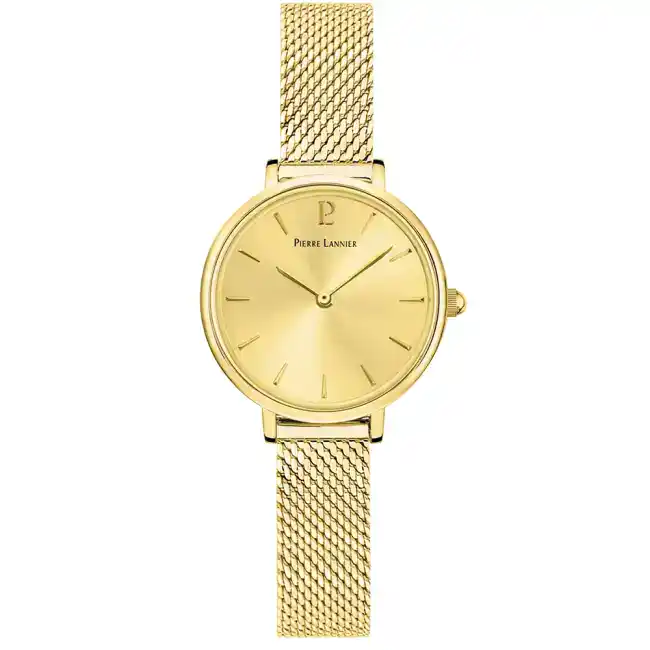 Montre Femme NOVA cadran doré bracelet acier milanais doré 014J548