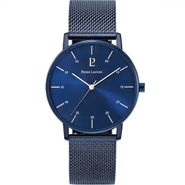 Montre Homme CITYLINE cadran bleu bracelet acier milanais bleu 203F466